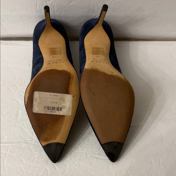 J. Crew Dark Blue Suede Heels - Picture 5 of 6